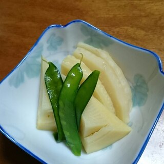 筍と絹さやの煮物